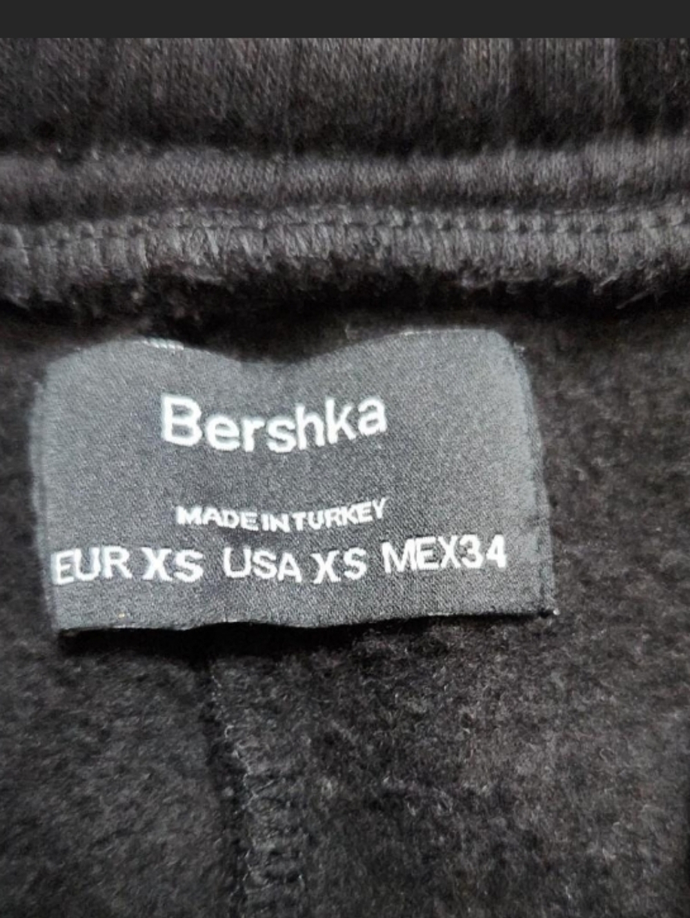 Bershka Black Oversized Joggers Futuristic Tech Graphic XS EUC - Picture 2 of 11